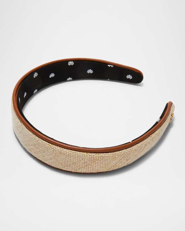 Bessette Faux Leather Trim Headband